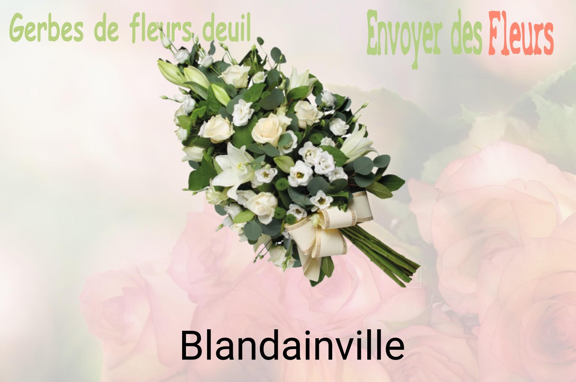Gerbe de fleurs de deuil livrée à Blandainville